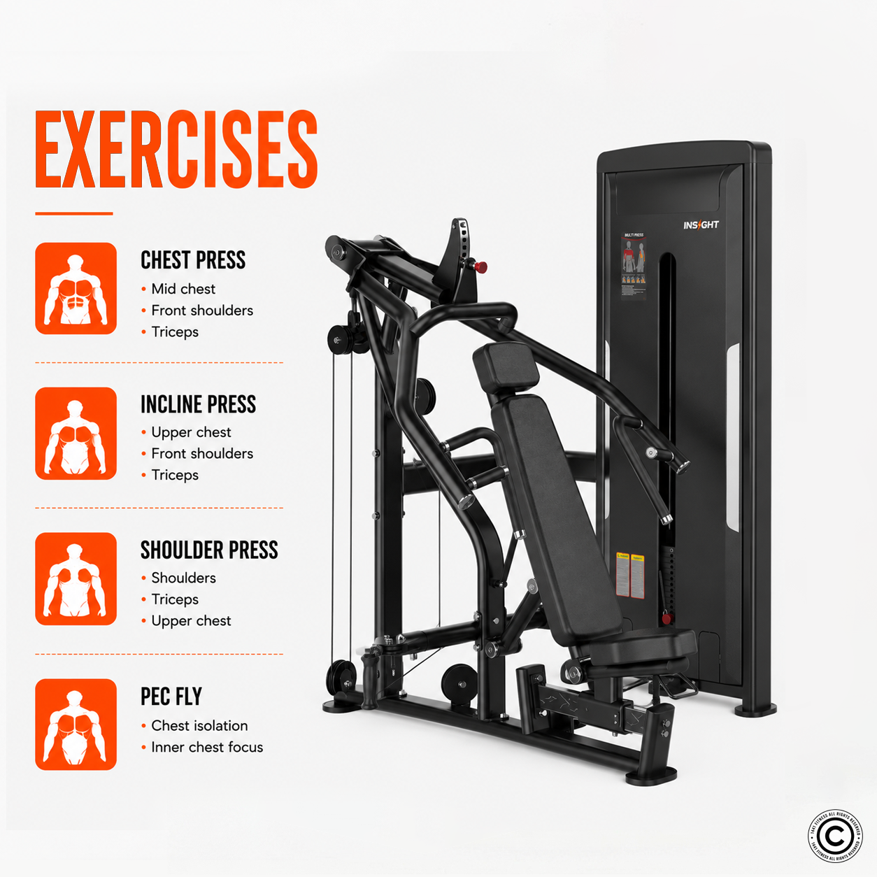 Insight Fitness Multi Chest Press - SA043