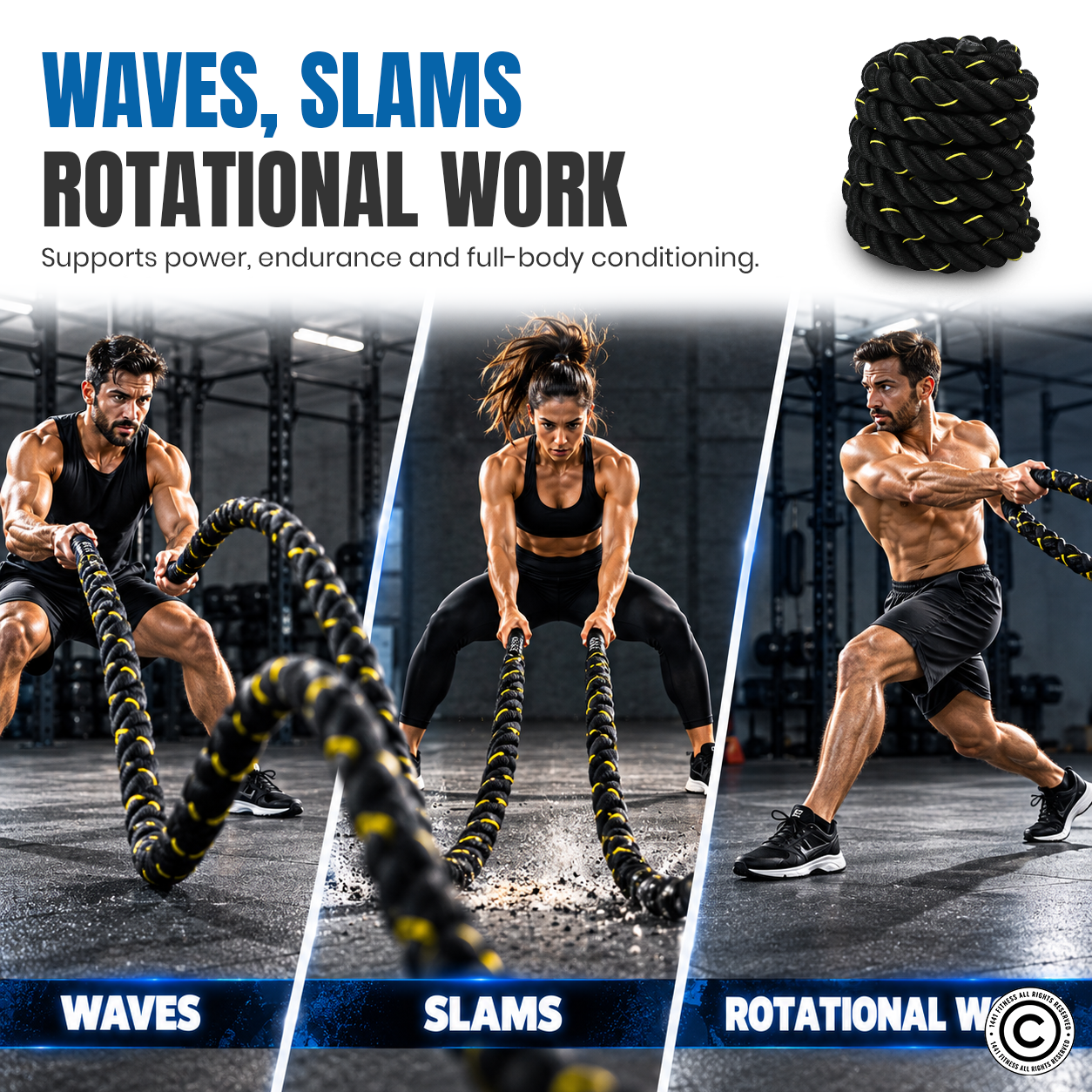 1441 Fitness Battle Rope 50 MM Thickness