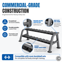 Thumbnail for Insight Fitness Commercial Dumbbell Rack - DR032