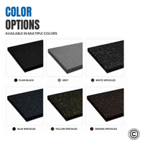 Thumbnail for Commercial Black Rubber Flooring for Gym 20 mm - 100 x 100 CM