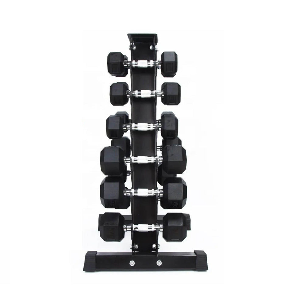 1441 Fitness Hex Dumbbells Set with Rack - 2.5 Kg to 15 Kg