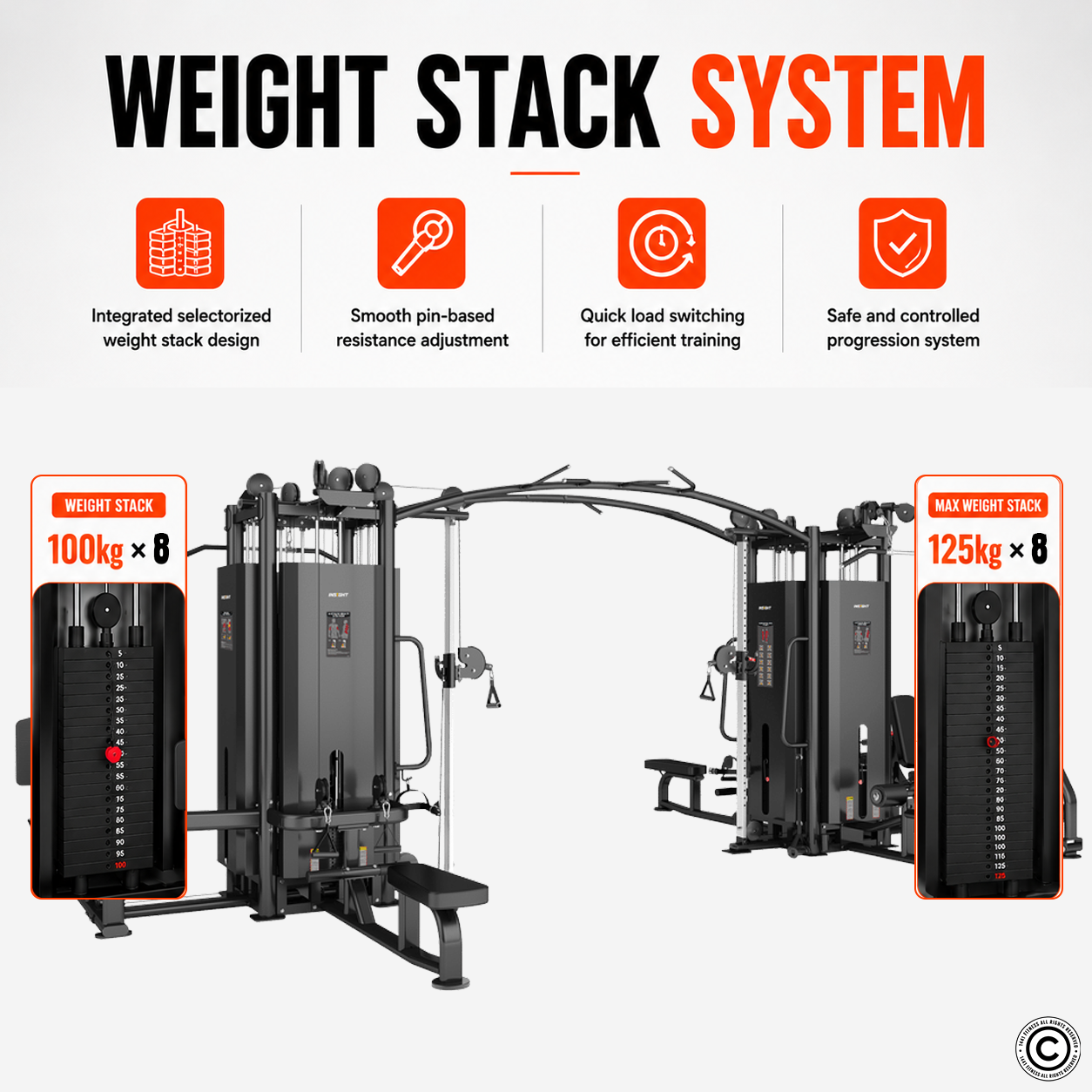 Insight Fitness 8 Stack Multi Station - SA039