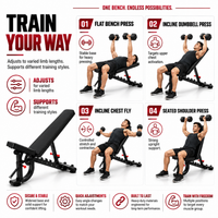 Thumbnail for Insight Fitness Adjustable Bench - DR034
