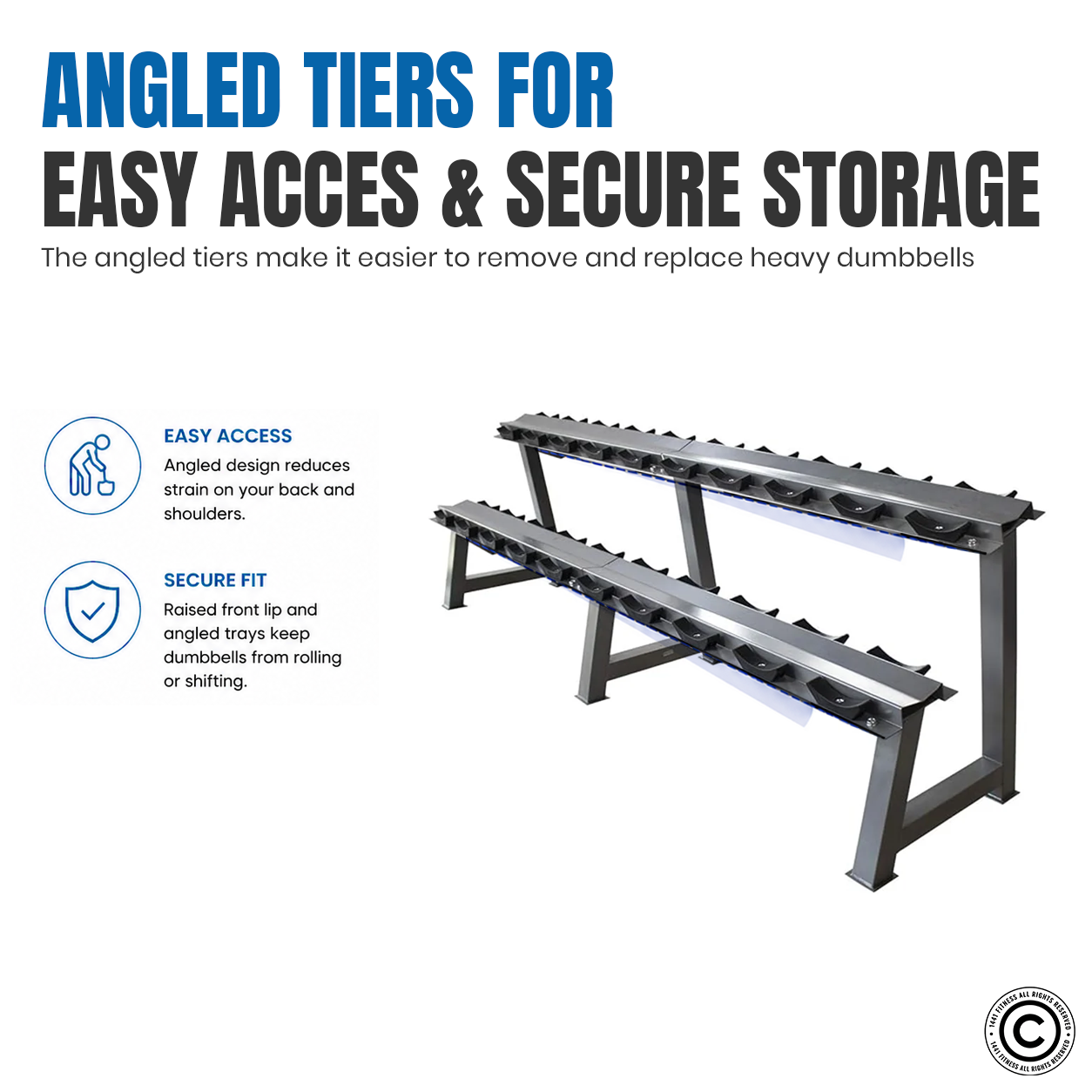 2 Tier Dumbbell Rack - 10 Pair