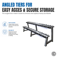 Thumbnail for 2 Tier Dumbbell Rack - 10 Pair