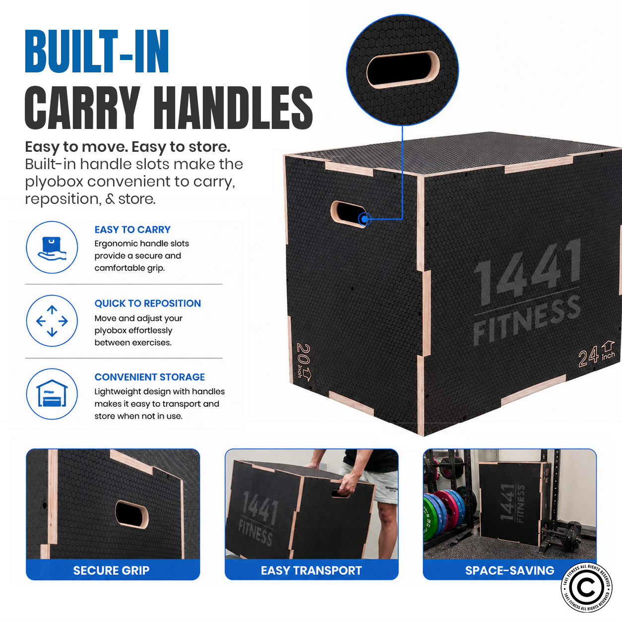 Black Wooden Plyo box