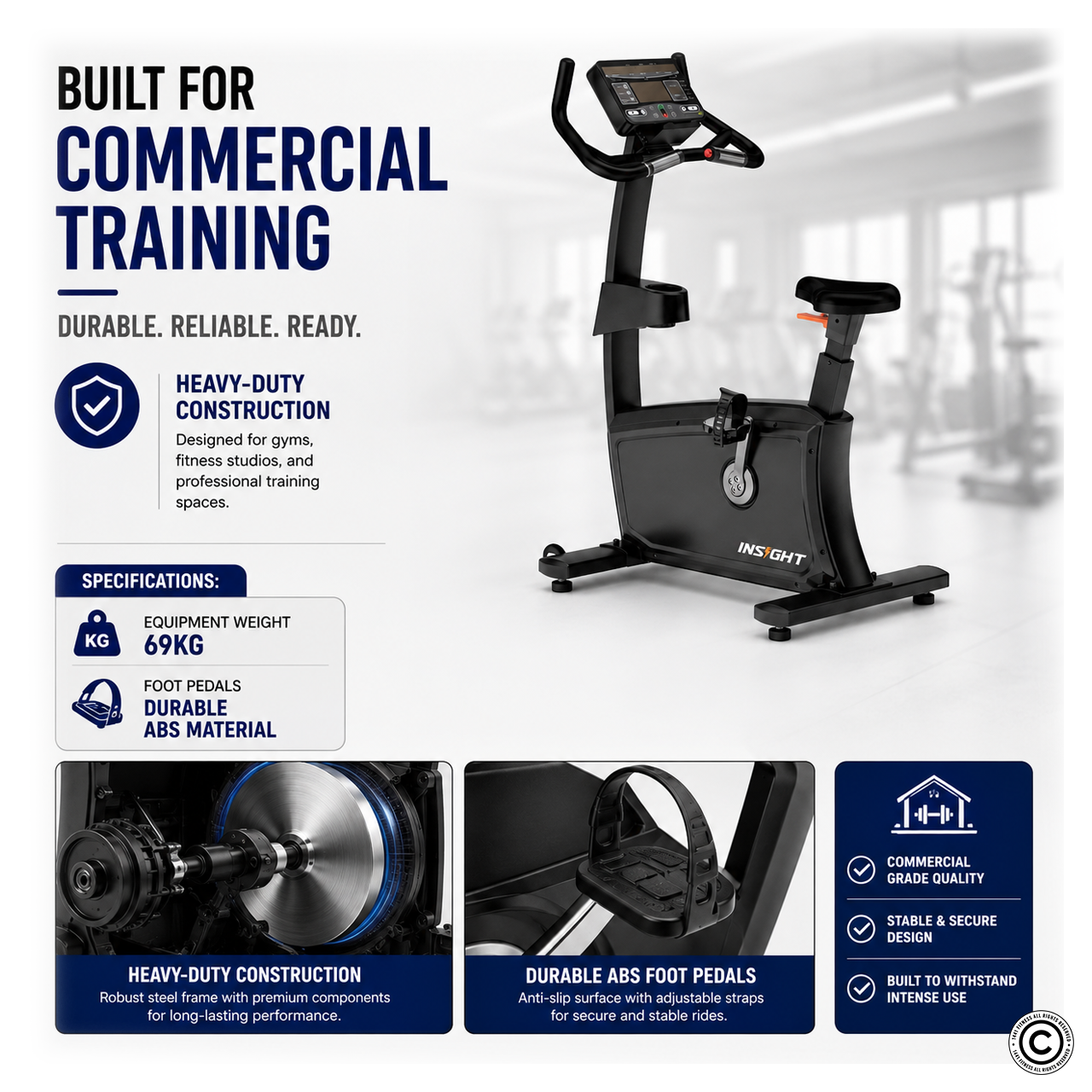 Insight Fitness Upright Bike - CU6000
