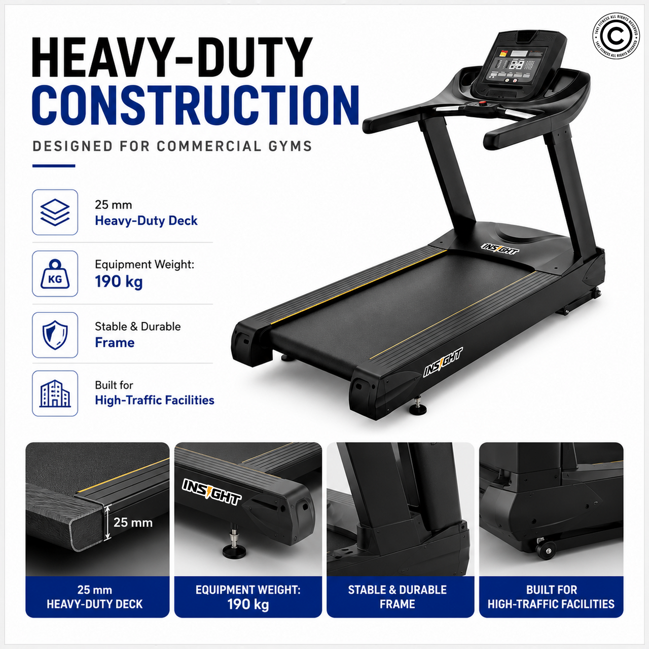 Insight Fitness Commercial Treadmill - CT3000