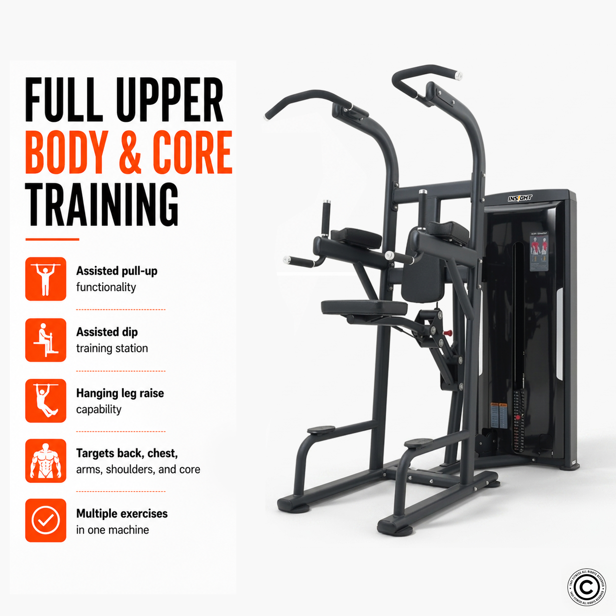 Insight Fitness SA Series Assisted Chin Up - SA008