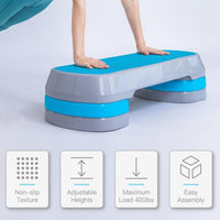 Thumbnail for 1441 FItness Adjustable Fitness Step - Blue