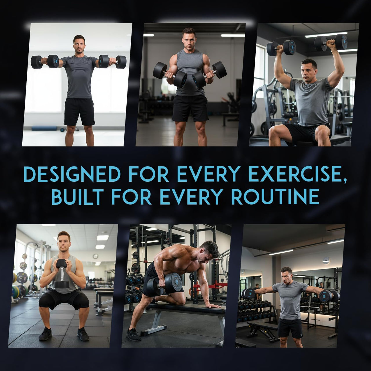 1441 Fitness PU Round Dumbbells - 2.5 kg to 50 KG (Sold in Pair)