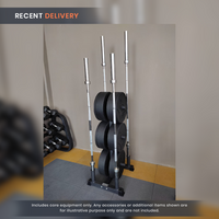 Thumbnail for Olympic Plate Rack with Four Bar Holder - Black