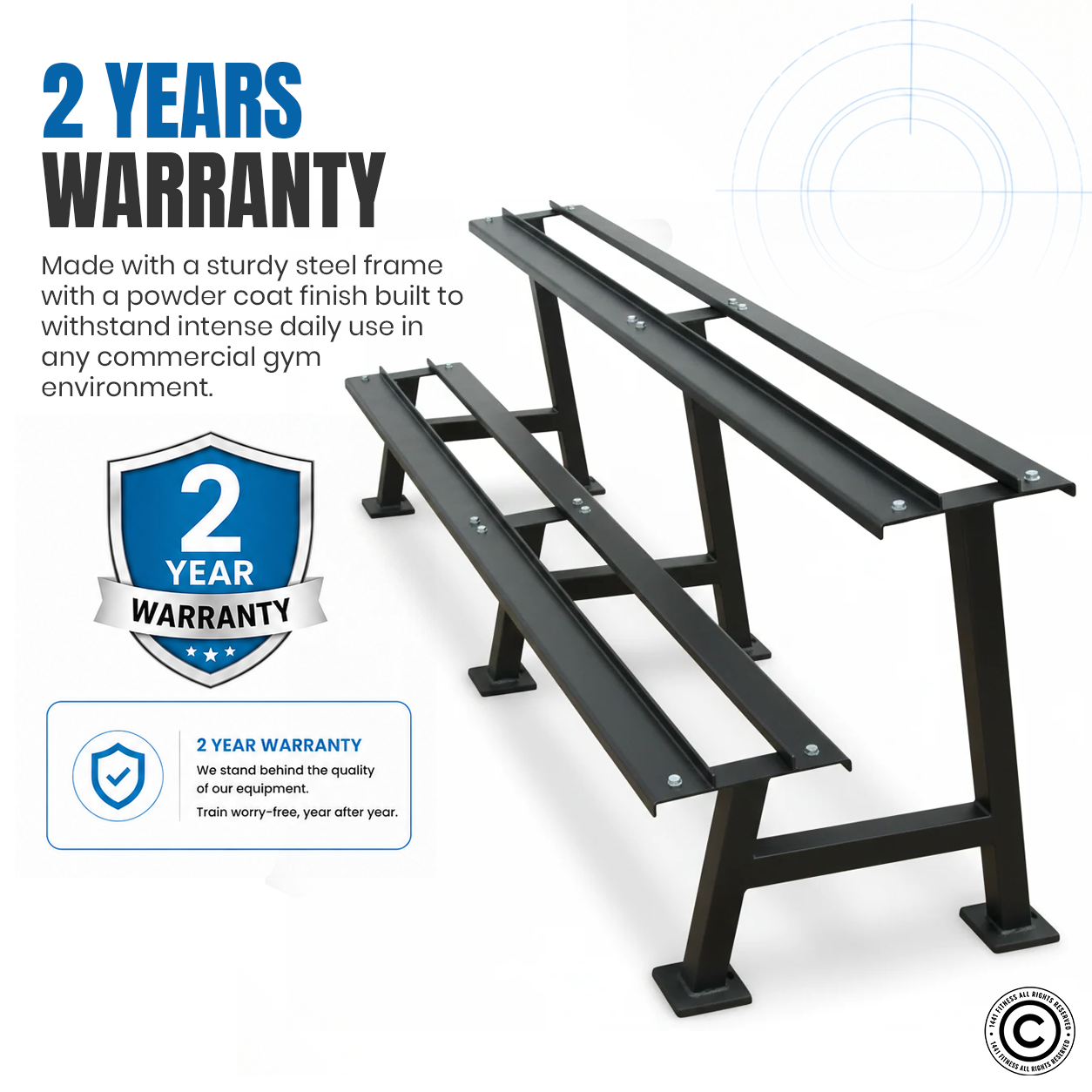 1441 Fitness 2 Tier Hex Dumbbell Rack