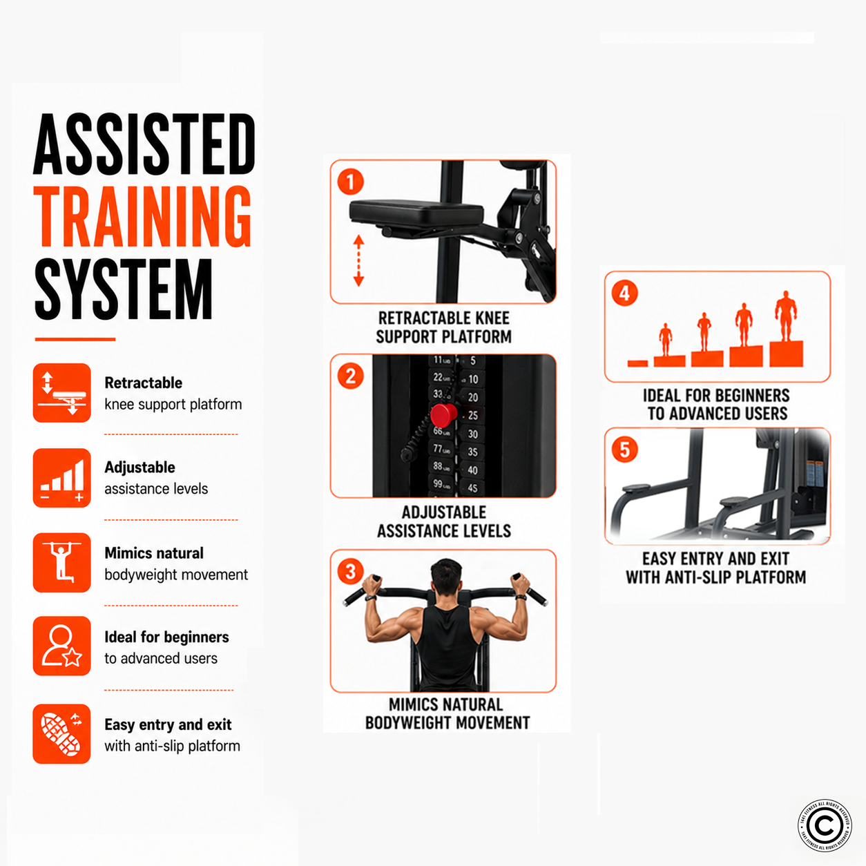Insight Fitness SA Series Assisted Chin Up - SA008