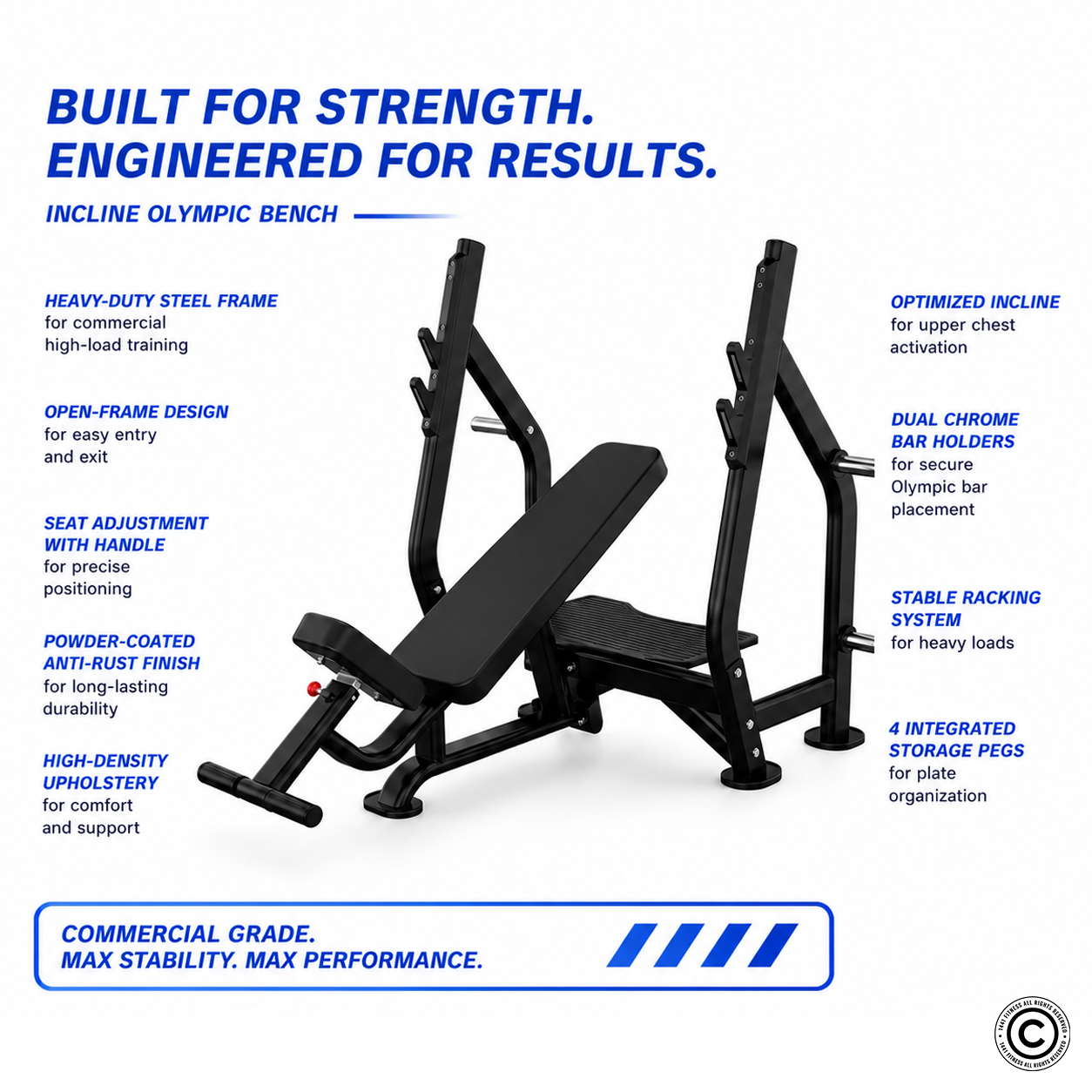 Insight Fitness Incline Olympic Bench - DR005