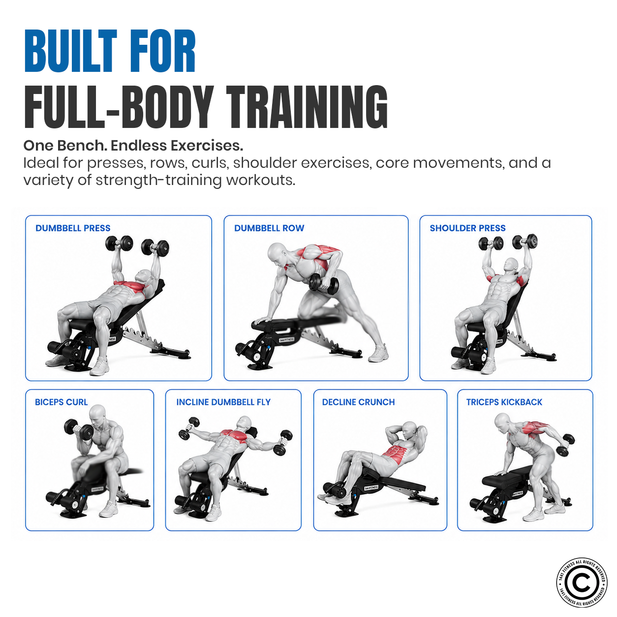 Adjustable Bench FID - A8007