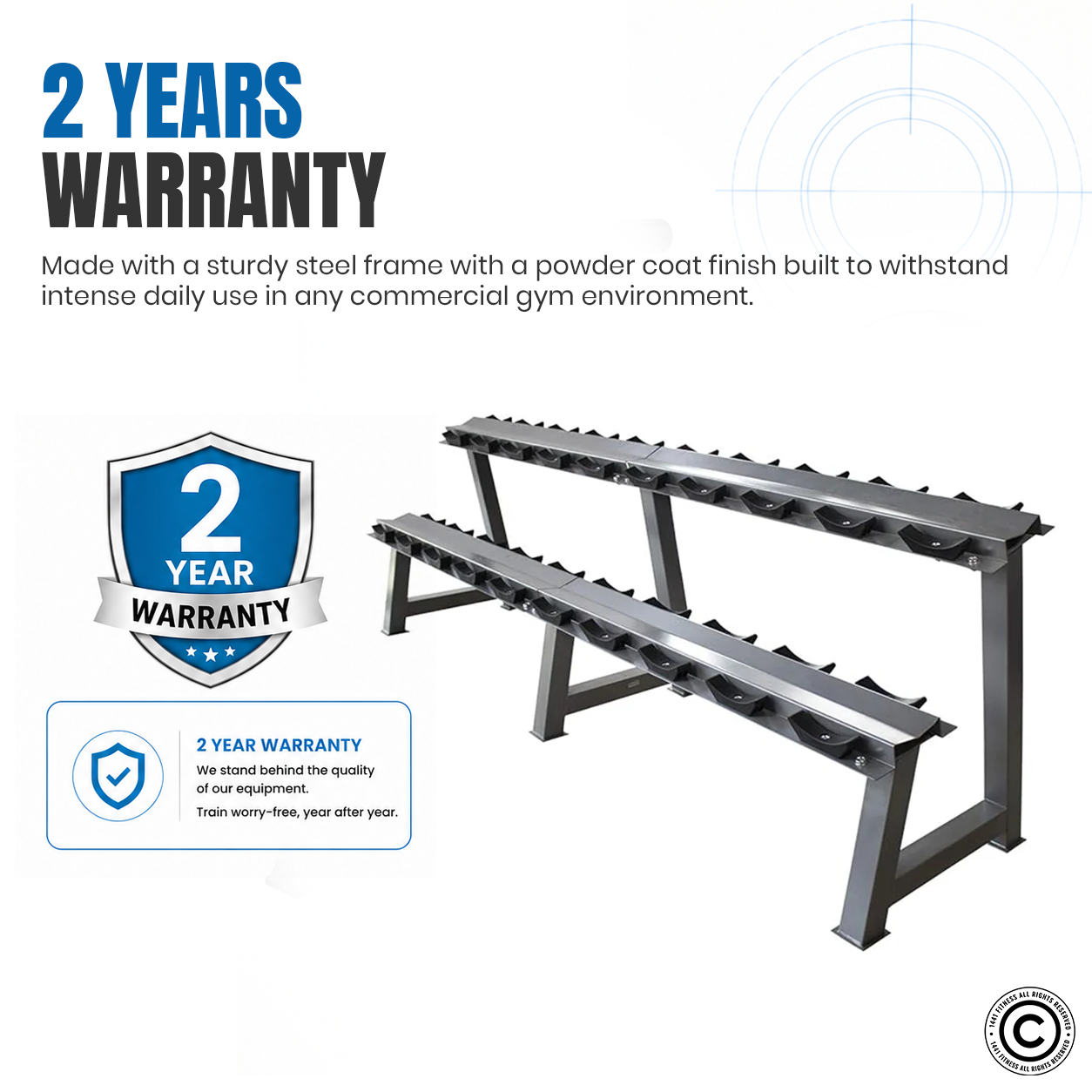 2 Tier Dumbbell Rack - 10 Pair