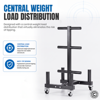 Thumbnail for Commercial Plate Rack and Bar Holder with Wheels