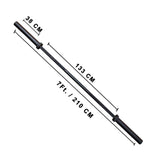 7 Ft Olympic Barbell with Spring Collars - Black