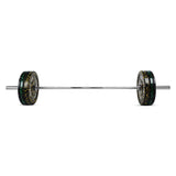 7 Ft Olympic Bar with Camouflage Bumper Plates Set - 80 KG Set | 1441 Fitness