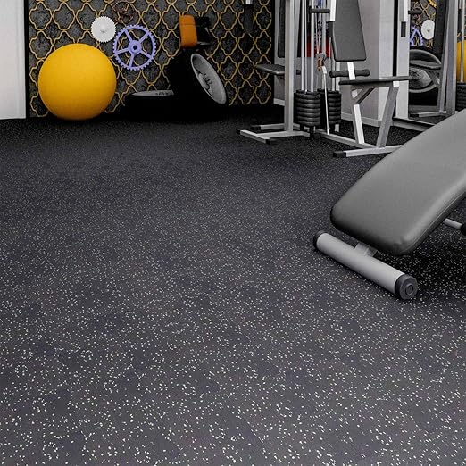 1441 Fitness Commercial Rubber Flooring for Gym 20 mm - 100 x 100 CM Speckled White