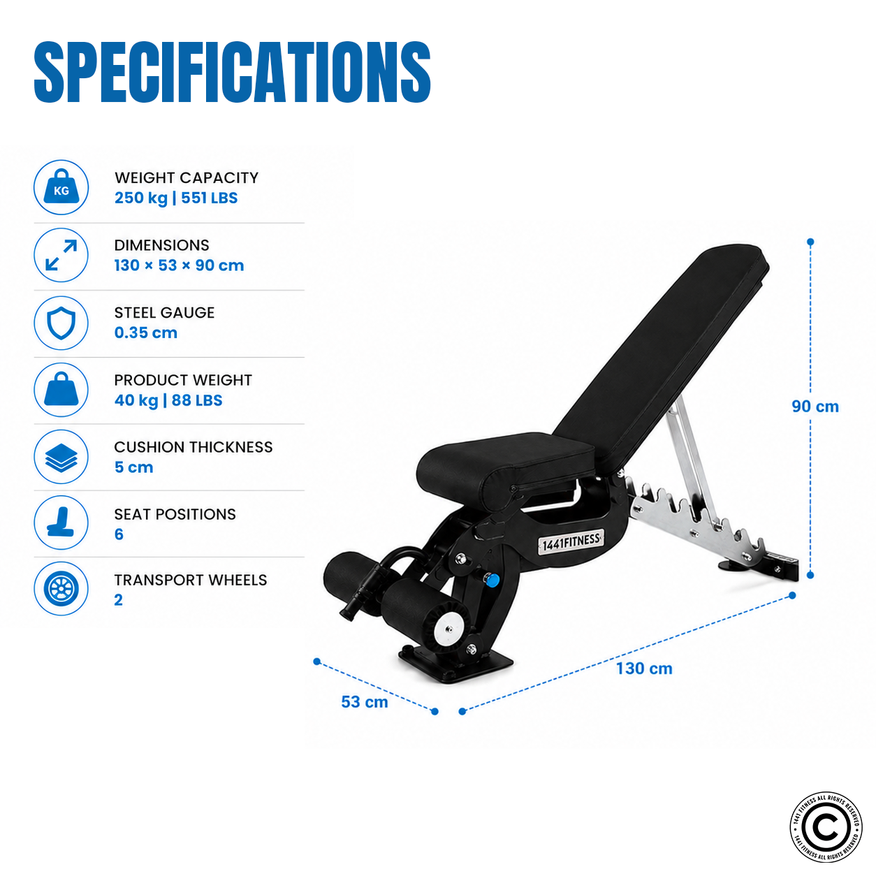 Adjustable Bench FID - A8007