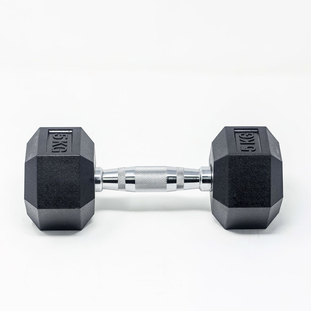 1441 Fitness Hex Dumbbells Set with Rack - 2.5 Kg to 15 Kg