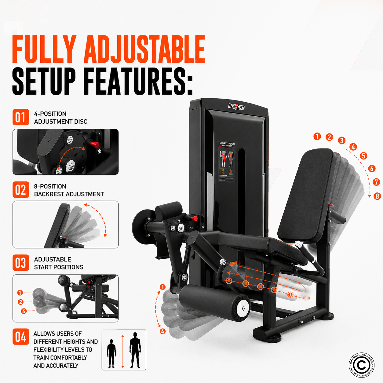 Insight Fitness SA Series Leg Extension - SA014D