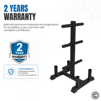 Thumbnail for Olympic Plate Rack with Four Bar Holder - Black