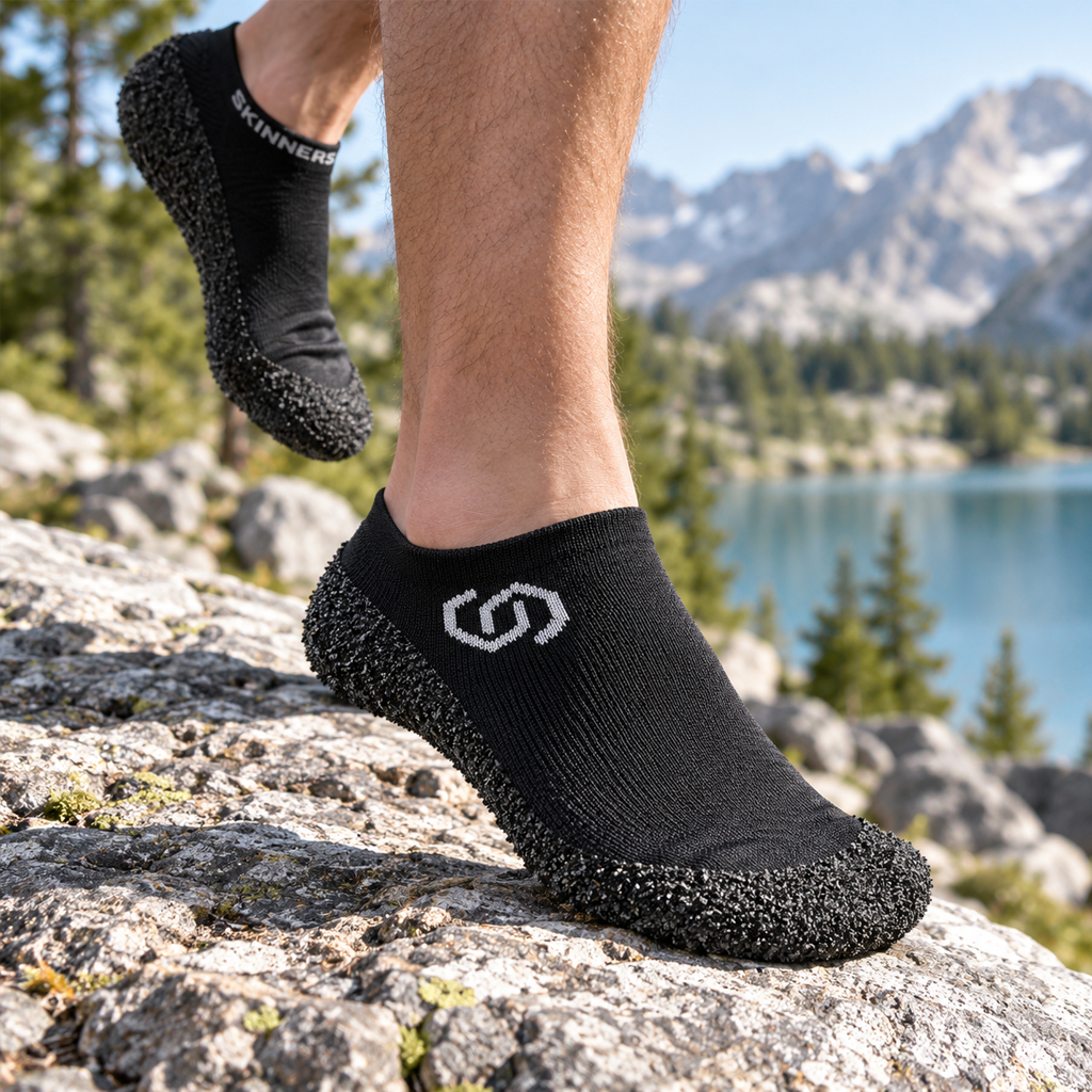 Skinners Barefoot Socks 1.0 Black White