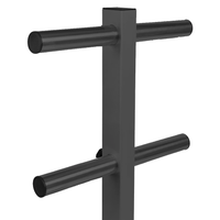 Thumbnail for Olympic Plate Rack with Four Bar Holder - Black