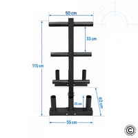 Thumbnail for Commercial Plate Rack with Six Bar Holder - Black