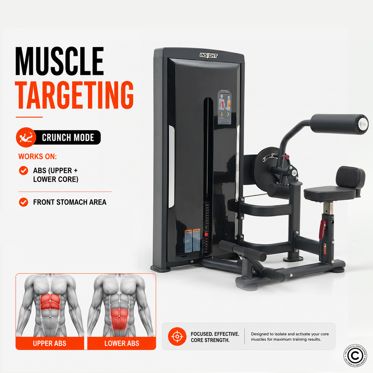 Insight Fitness SA Series Abdominal Back Extension - SA009D