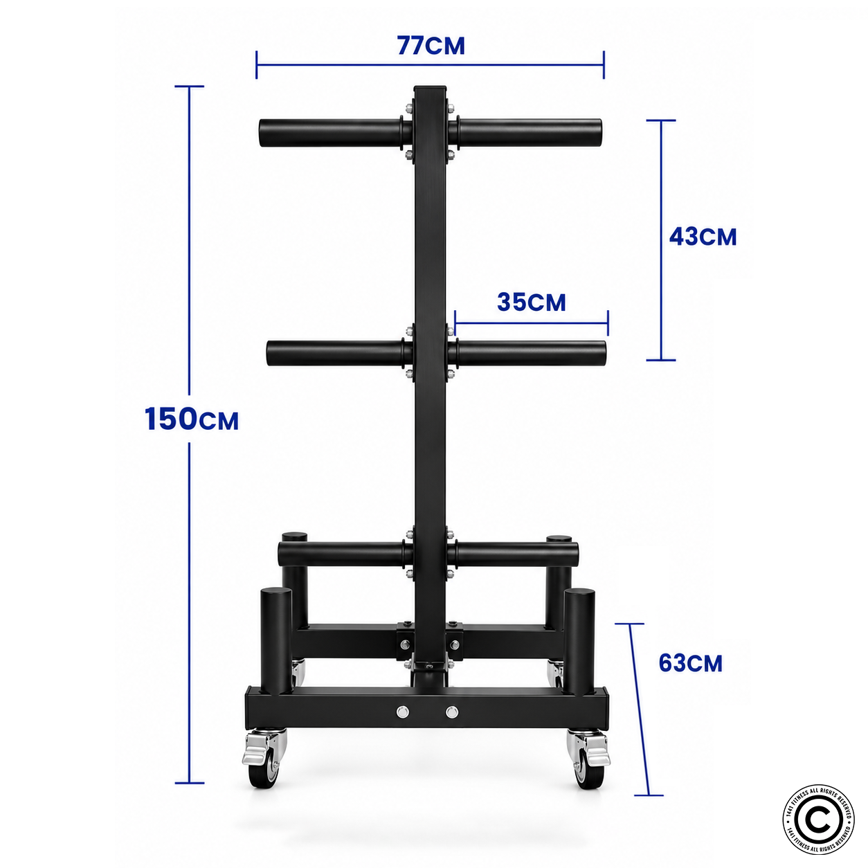 Commercial Plate Rack and Bar Holder with Wheels