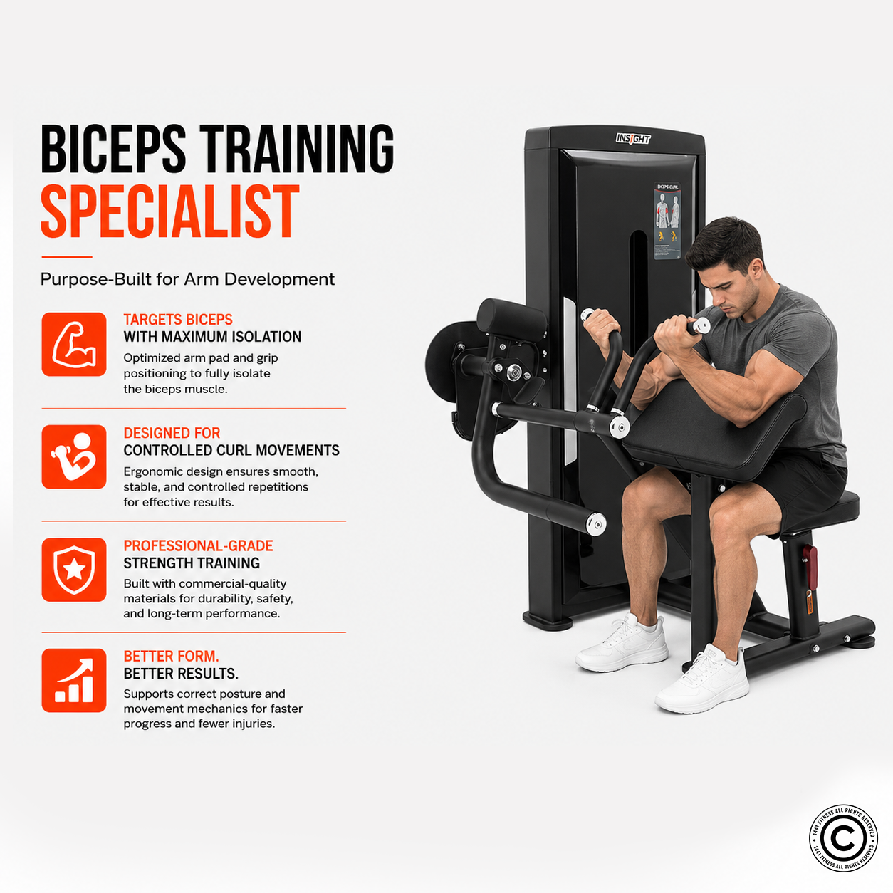 Insight Fitness SA Series Biceps Curl - SA006E