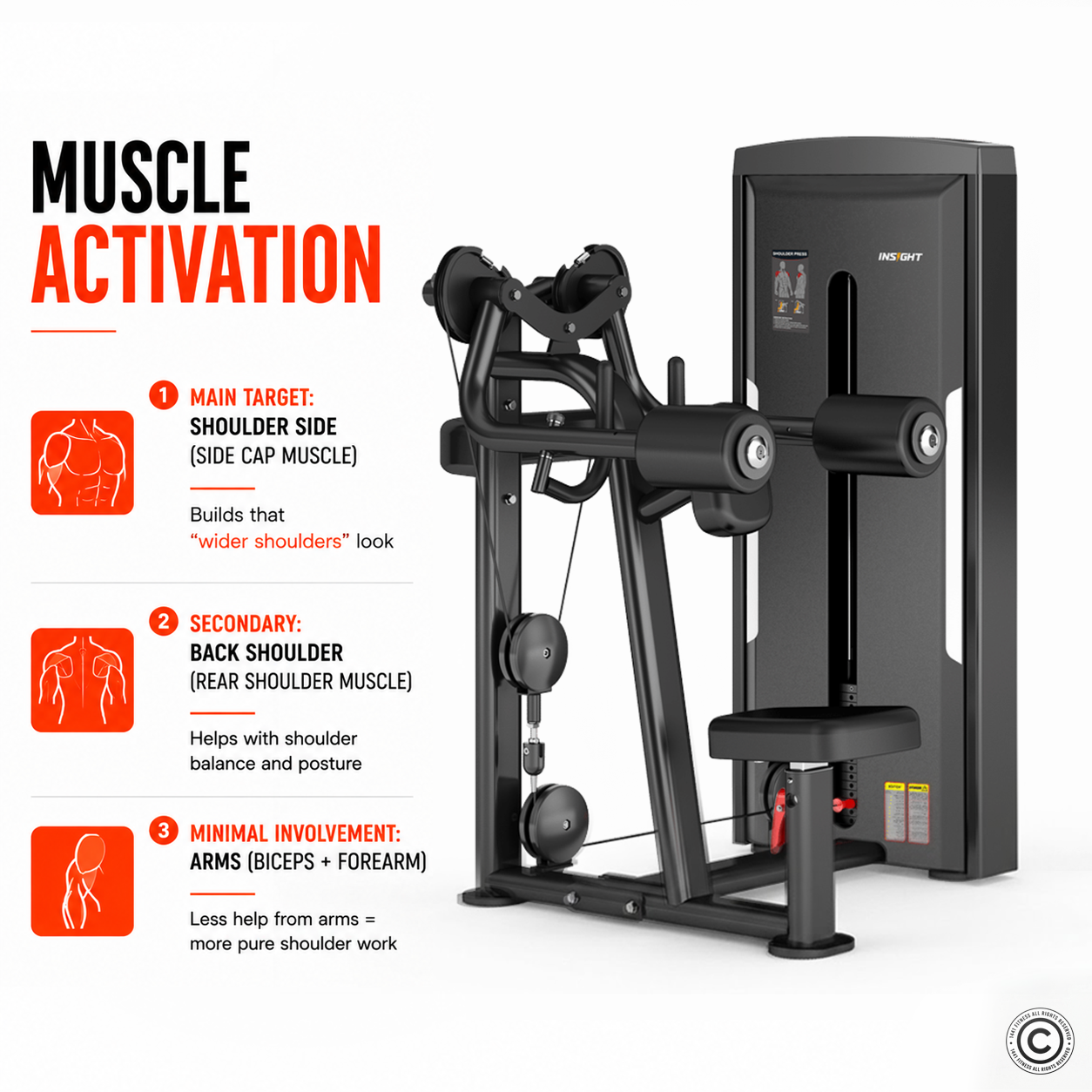 Insight Fitness Lateral Raise - SA034