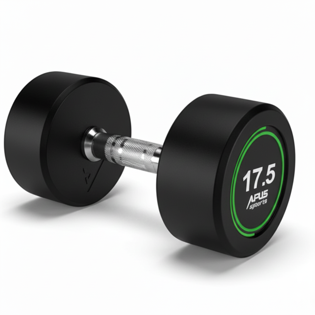 Apus Commercial Rubber Round Dumbbells 17.5kg