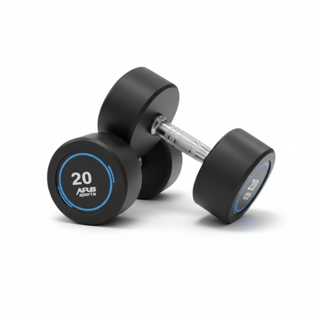 Apus Commercial Rubber Round Dumbbells 20kg