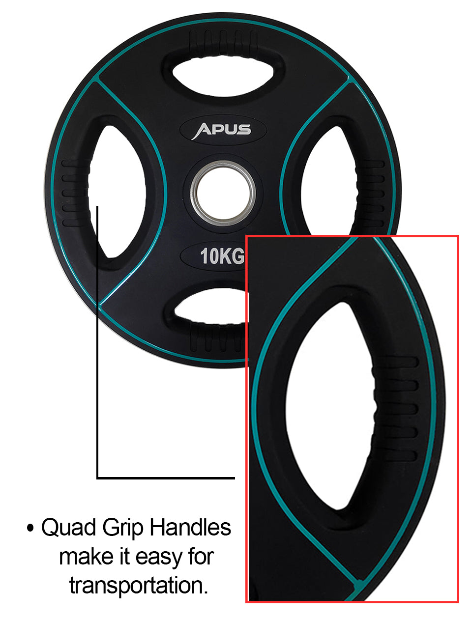 Apus Quad Grip Olympic Weight Plates