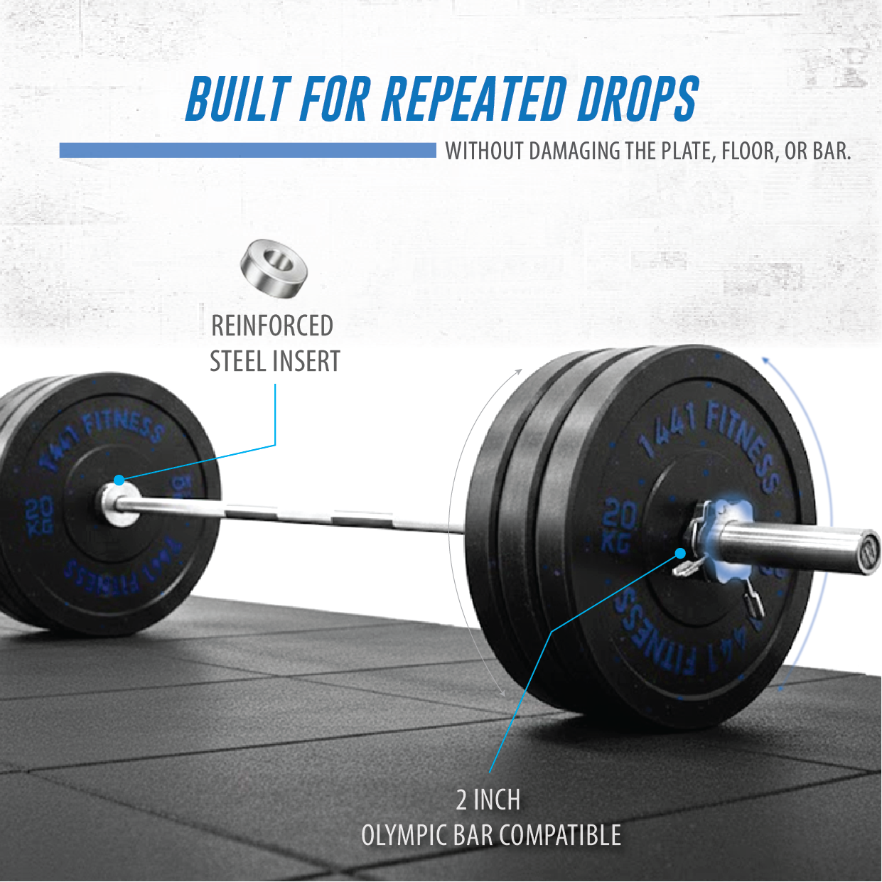 1441 Fitness Speckled Bumper Plates