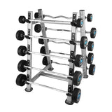 1441 Fitness Fixed Straight & Curl Barbell Weight Set with Rack - 10 kg to 30 kg (Set of 10)