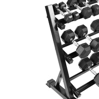 Thumbnail for Hex Dumbbell Set 2.5 Kg To 15 KG (6 Pairs) With 3 Tier Dumbbell Rack