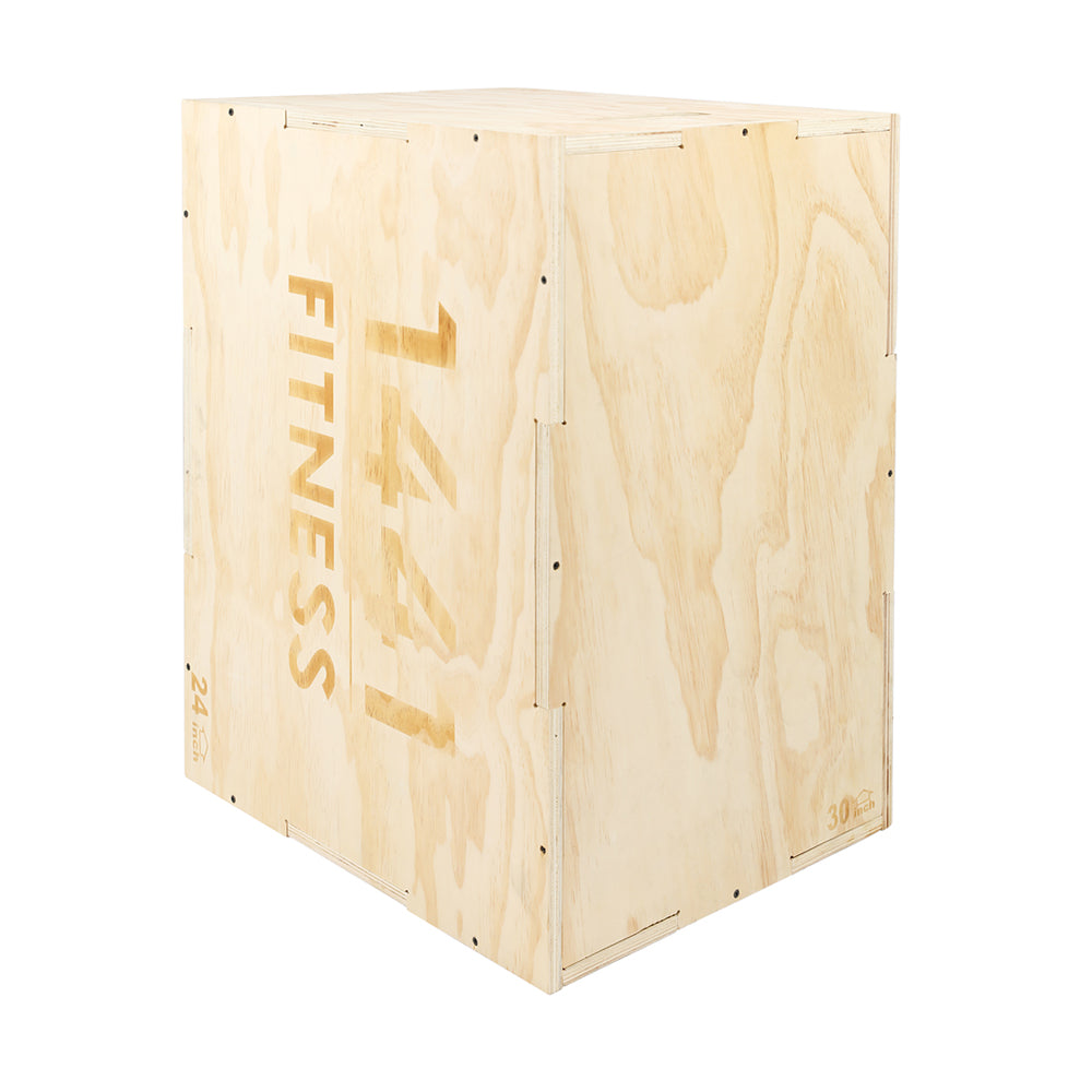 1441 Fitness 3 In 1 Wooden Plyo Box - (24 × 30 × 20 بوصة) | إيجابيات
