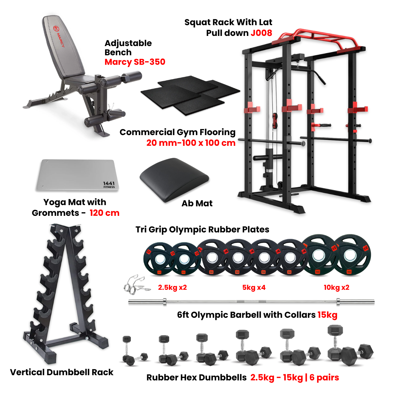 Beginner Home Gym Package #3A (Bundle Offer)