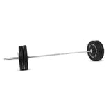 1441 Fitness 7 Ft Olympic Bar with Rubber Color Bumper Plates - 60 KG Set