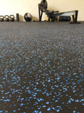 1441 Fitness Heavy Duty Gym Tile أزرق مرقط - 100 × 100 سم | ارضية مطاطية