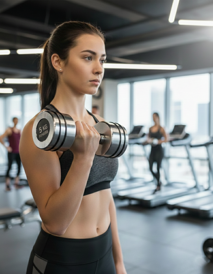 1441 Fitness Chrome Dumbbells Set 1 Kg to 10 Kg with Vertical Rack - Bundle Offer