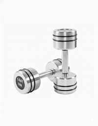 Thumbnail for 1441 Fitness Chrome Dumbbells Set 1 Kg to 10 Kg with Vertical Rack - Bundle Offer - 7KG