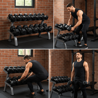Thumbnail for Insight Fitness 2 Tier Dumbbell Rack - DR012