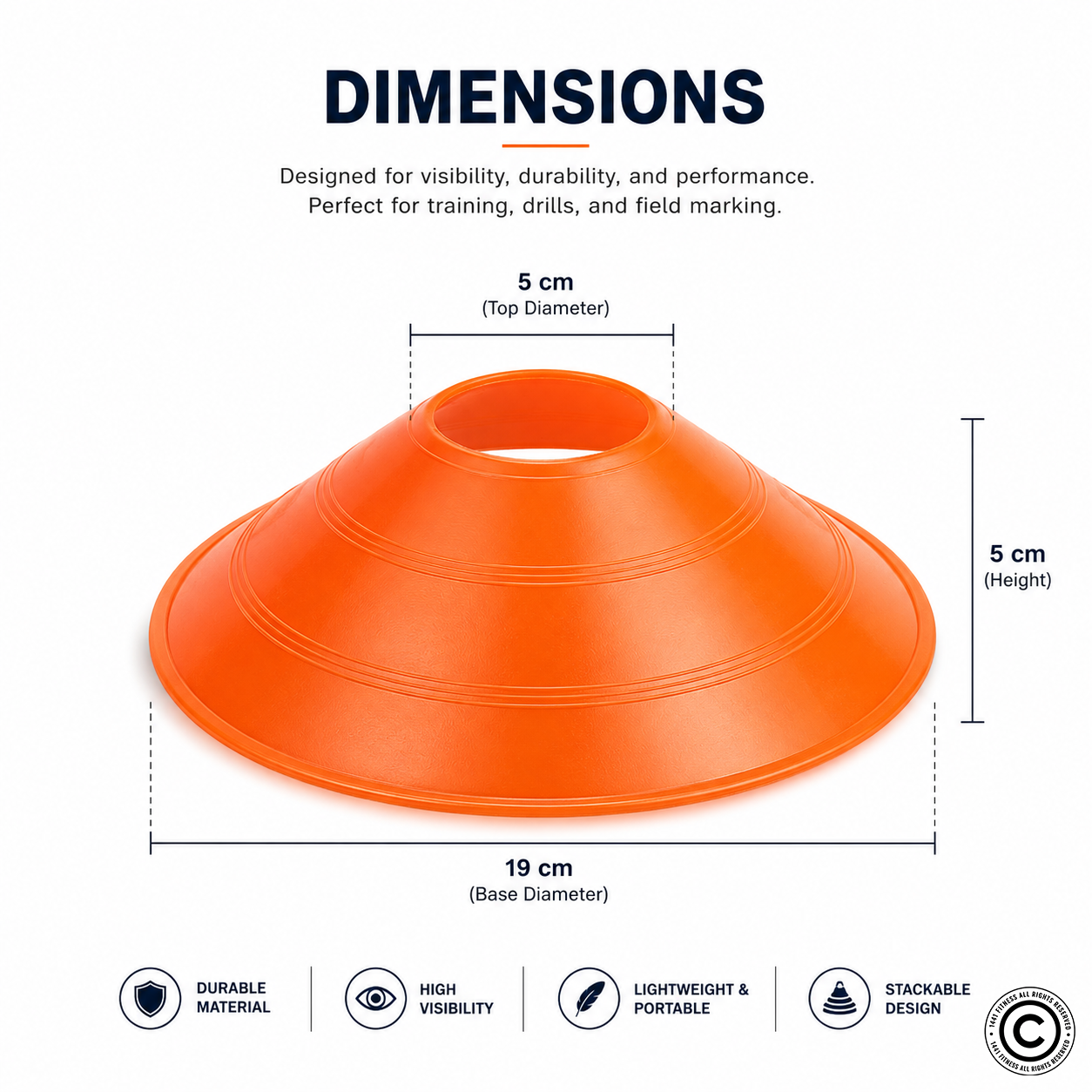 1441 Fitness Marker Cone For Sports Training - MND-WG229
